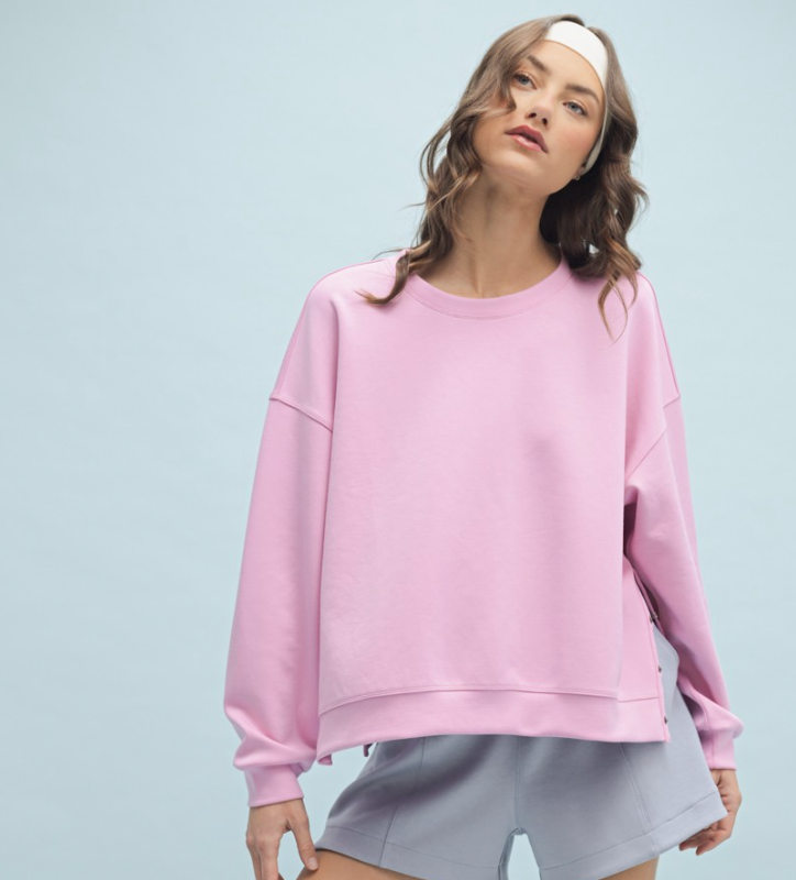 Oversized Pullover With Side Detail