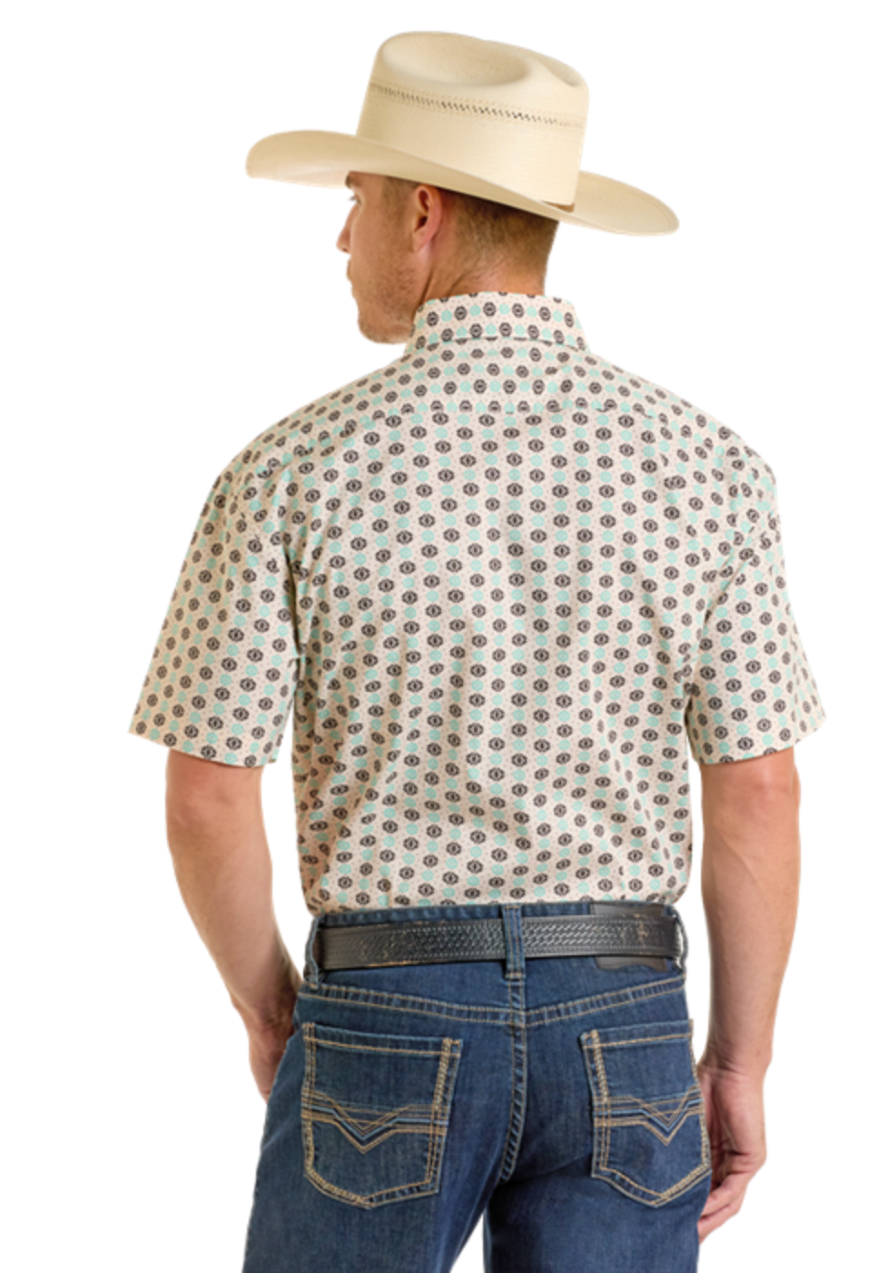 Printed Aztec S/S Button Down