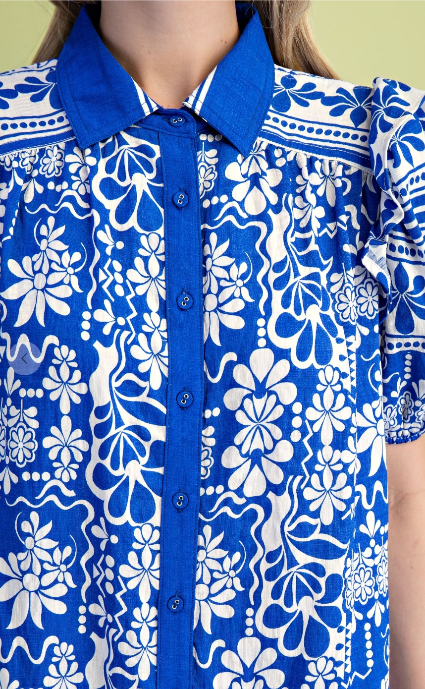Vibrant Vibe Blue Dress