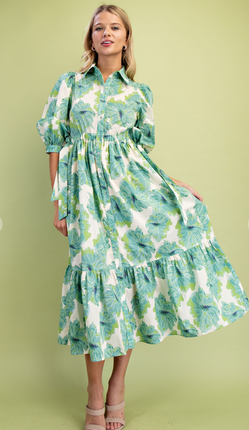 Breathtaking Floral Printed Dress