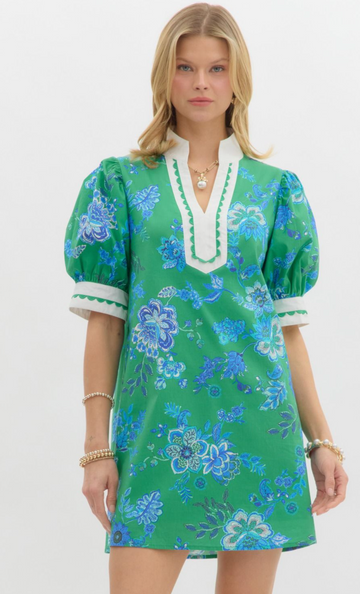 Bohemian Floral Print Dress
