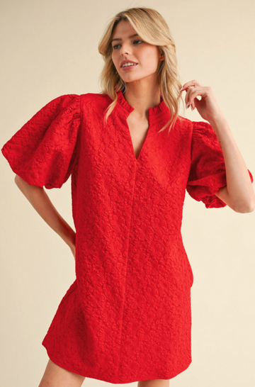 Textured V-Neck Dress