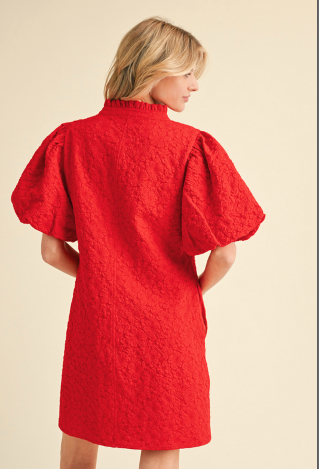Textured V-Neck Dress