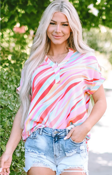 Flattering Multi Color Top