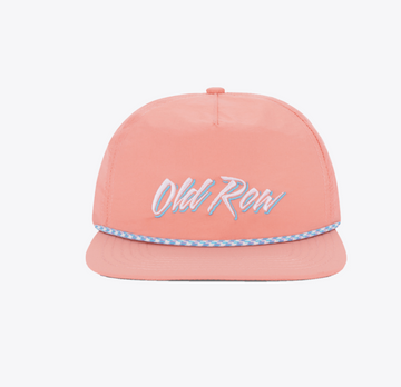 Old Row Script Nylon Rope Hat Pink