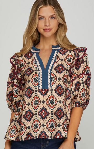 Flattering Contrast Top