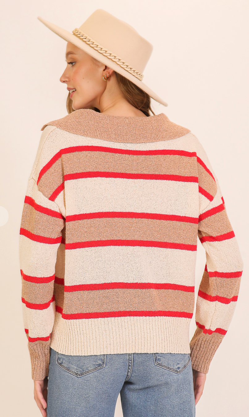 Cozy Striped Knit Top