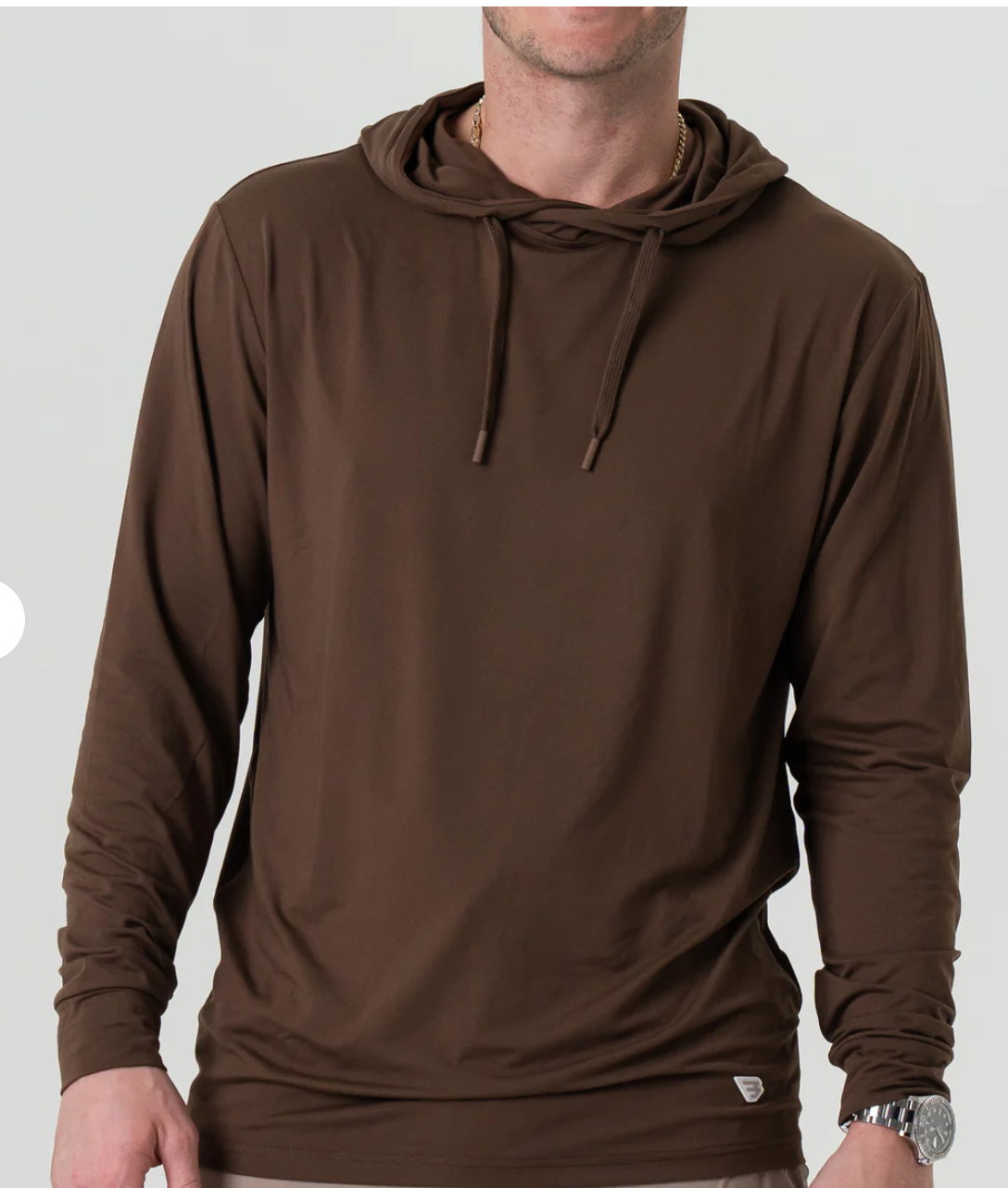 Performance Hoodie - Heather Brown