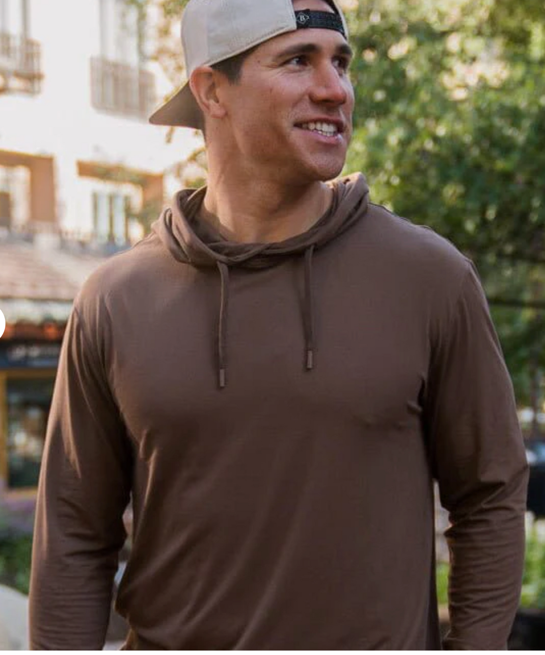 Performance Hoodie - Heather Brown