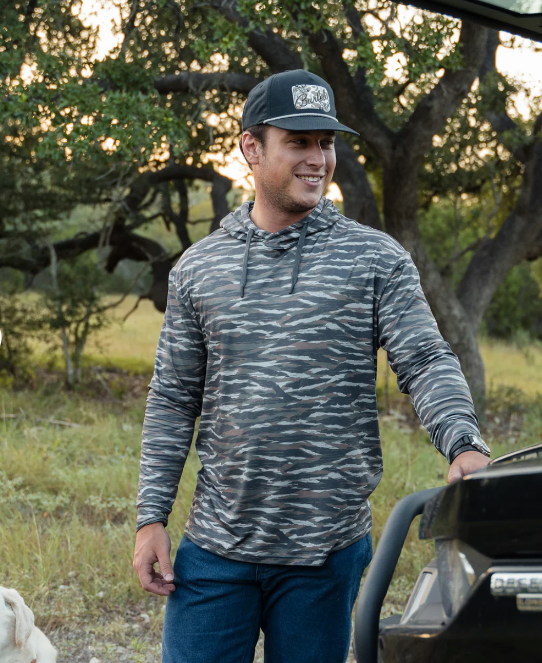 Performance Hoodie - Tiger Stripe Camo - Wetland