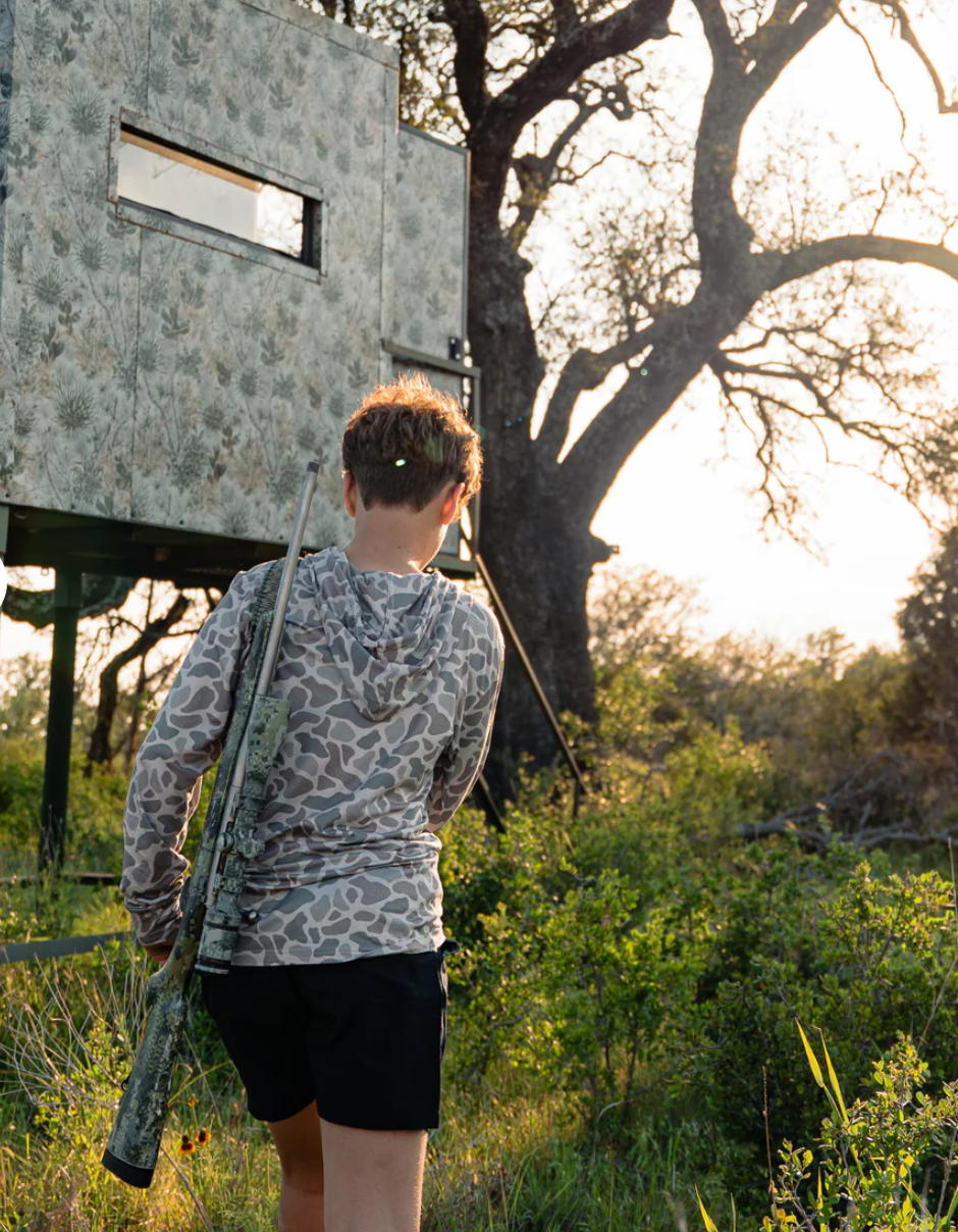 Youth Performance Hoodie - Classic Deer Camo