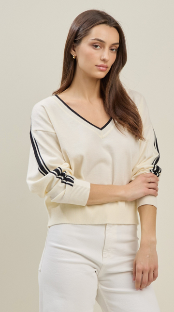 Side Striped Sweater
