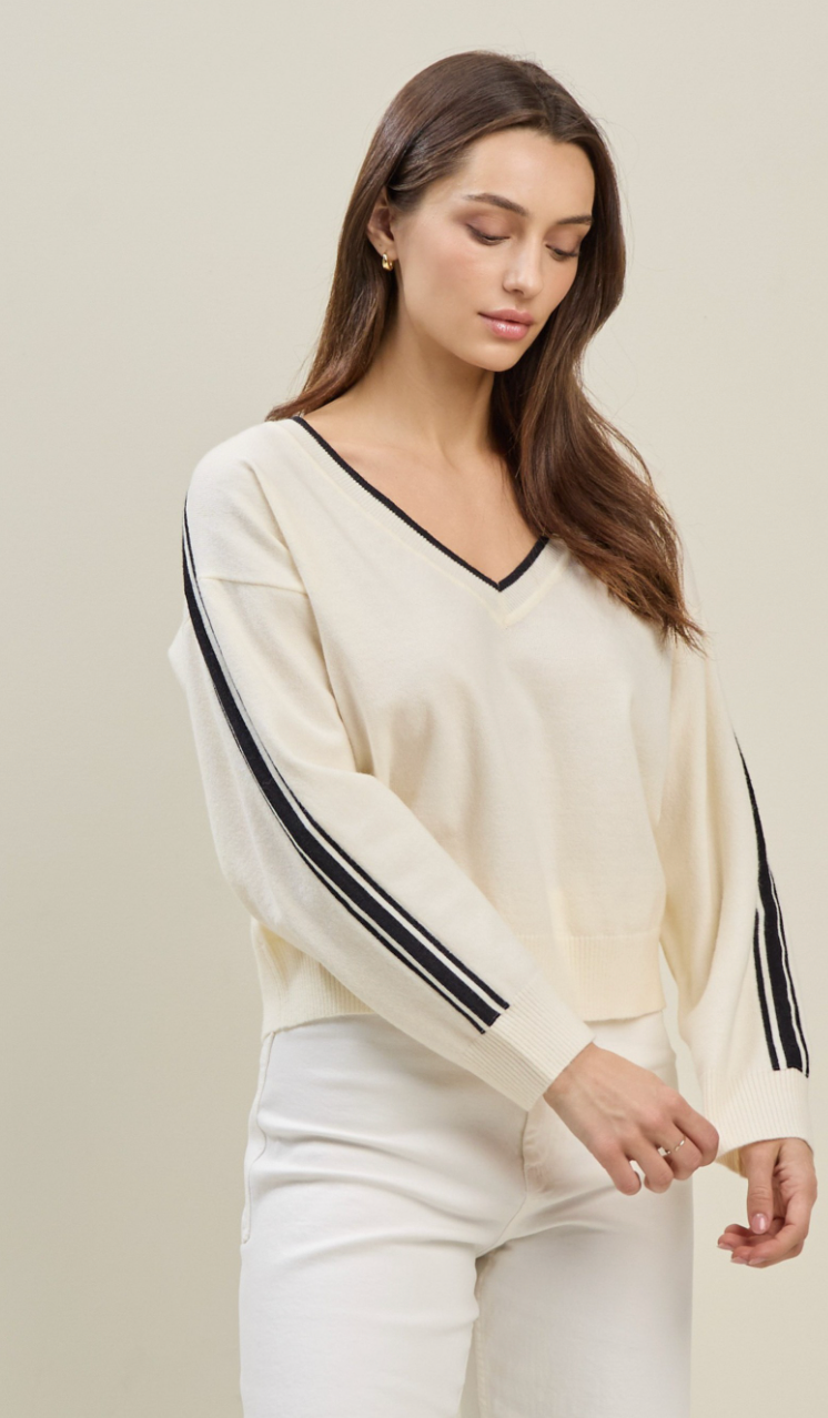Side Striped Sweater