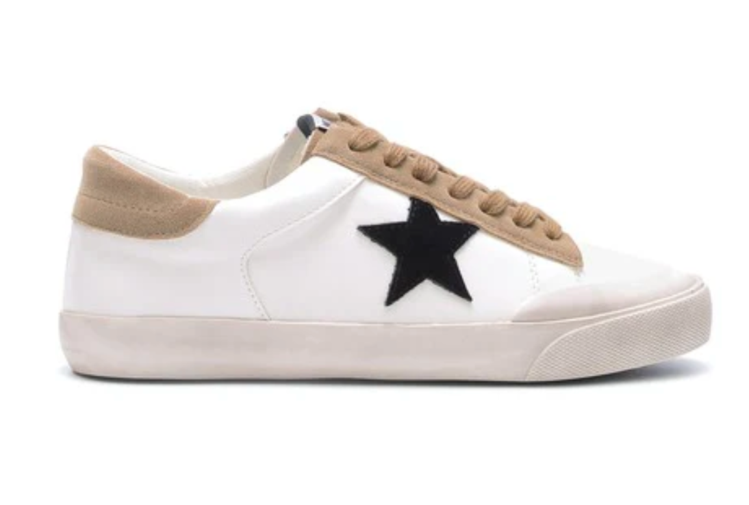 HABER - Brady Star Glitter Lace-Up Sneakers
