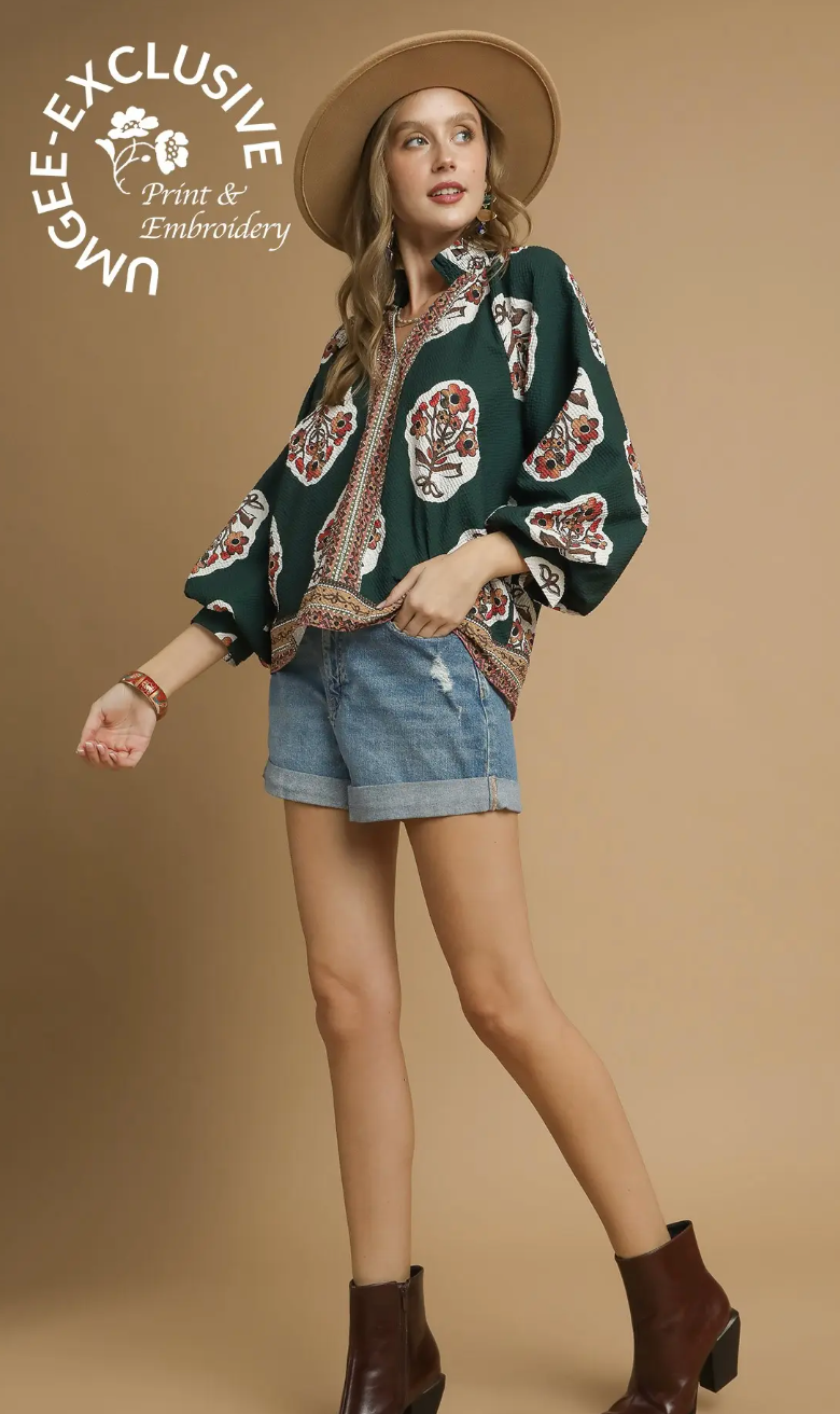 The Boho Printed Top