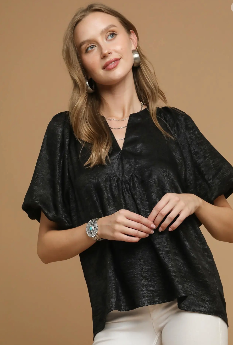 The Black Metallic Top