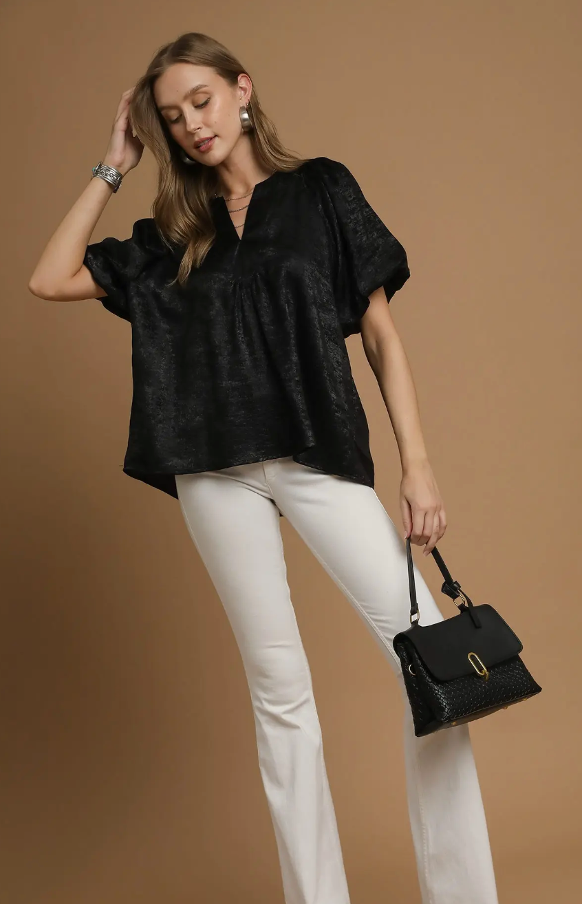 The Black Metallic Top