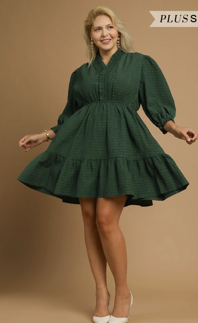 Plus Size Textured Dress
