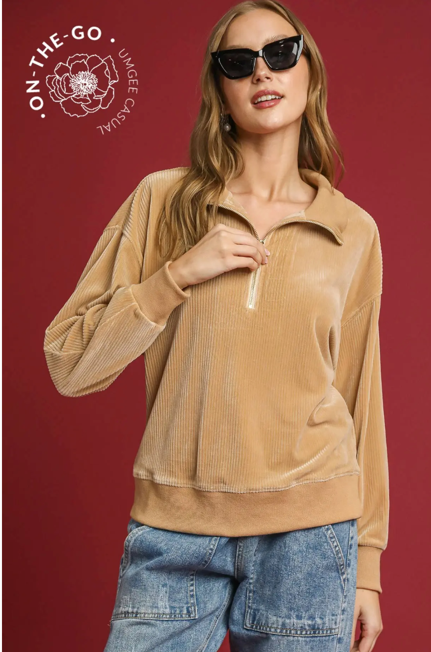 Soft Velvet Thermal Pullover