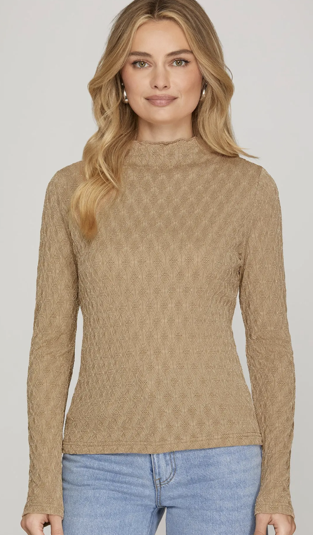 Flattering Mock Neck Top