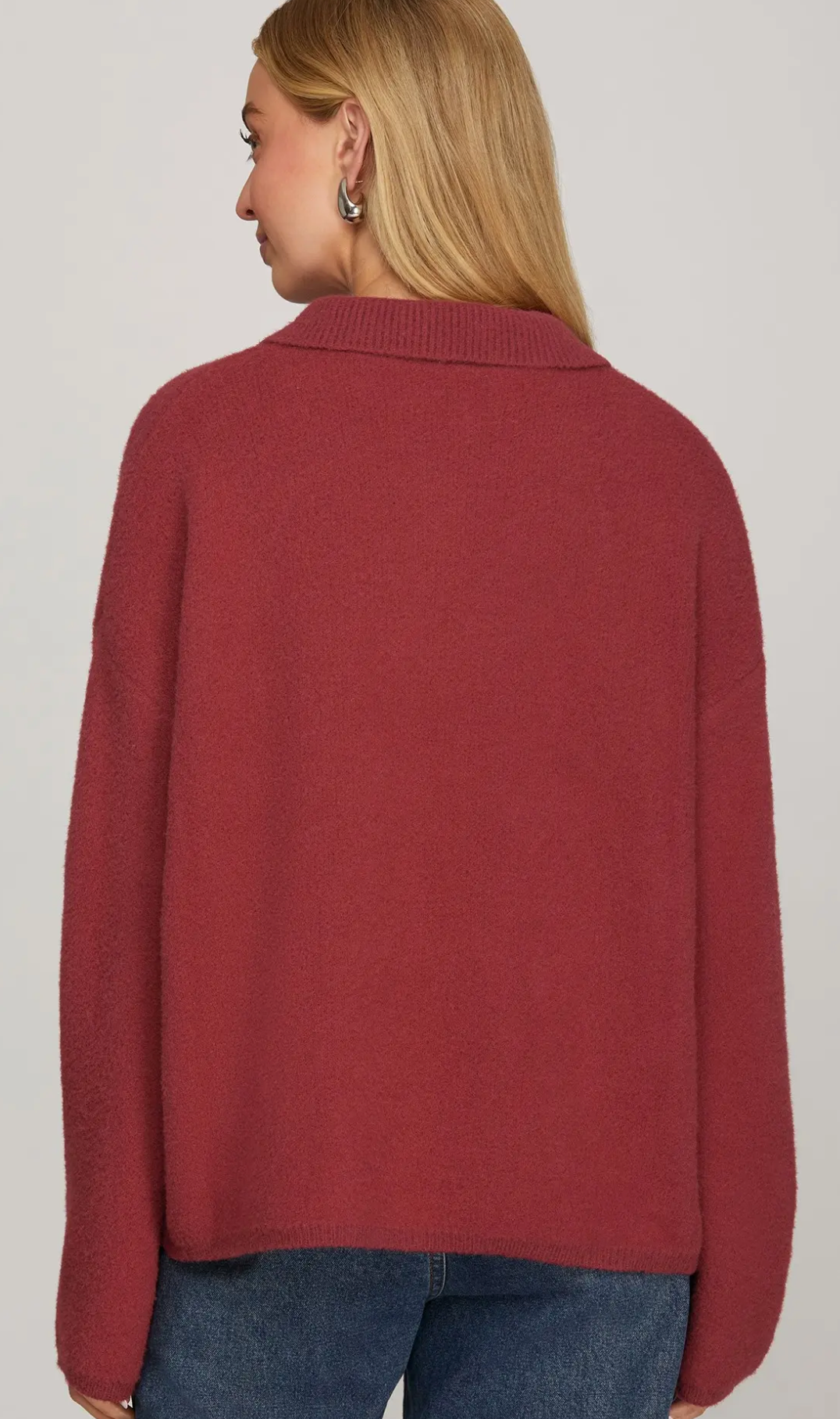 Ravishing Wine Fuzzy Sweater