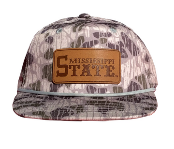 Msu Camo Ms State Leather Patch Rope Hat