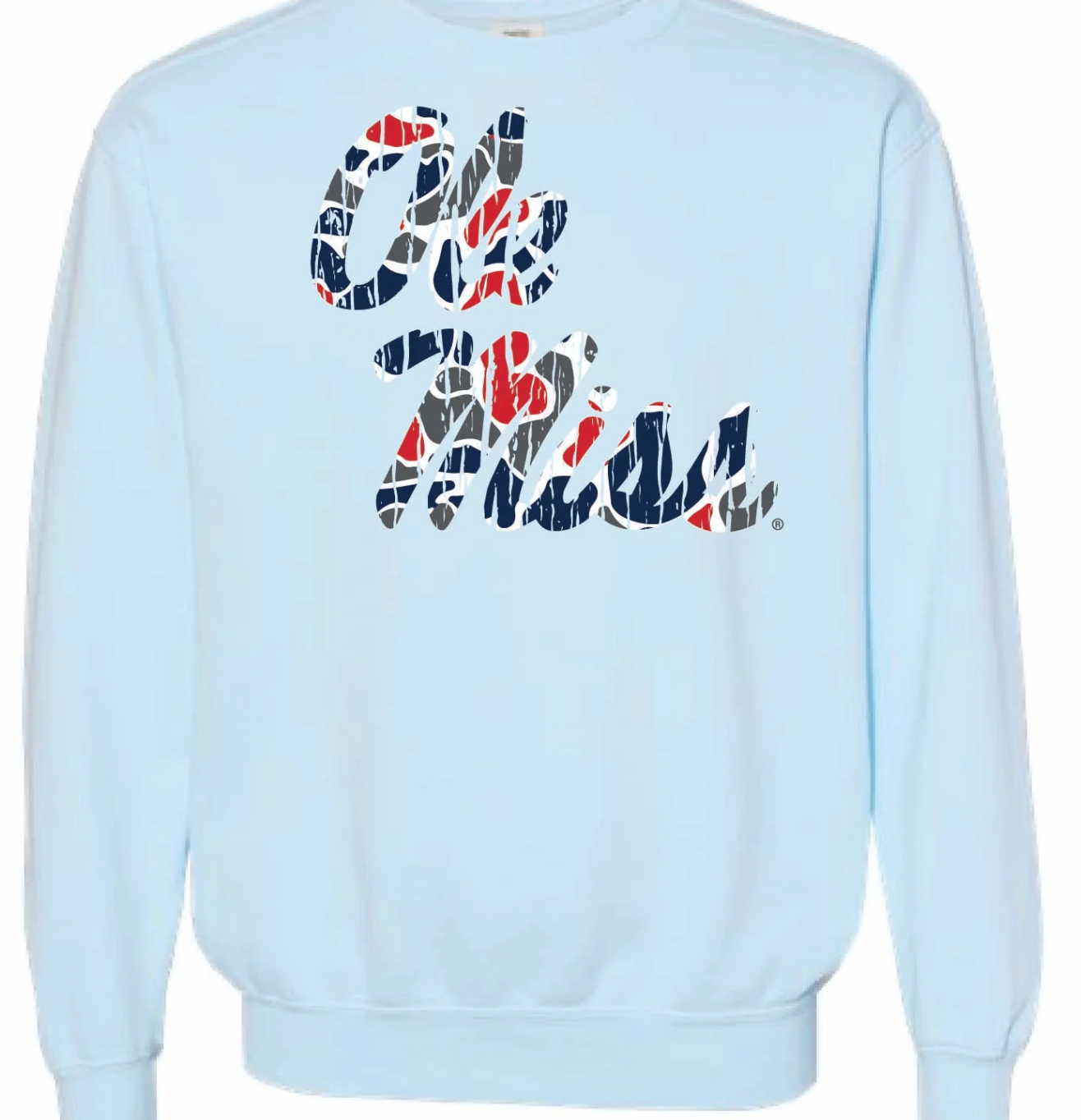 Ole Miss Camo Script Sweatshirt