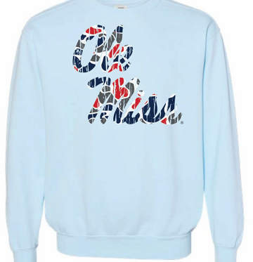 Ole Miss Camo Script Sweatshirt