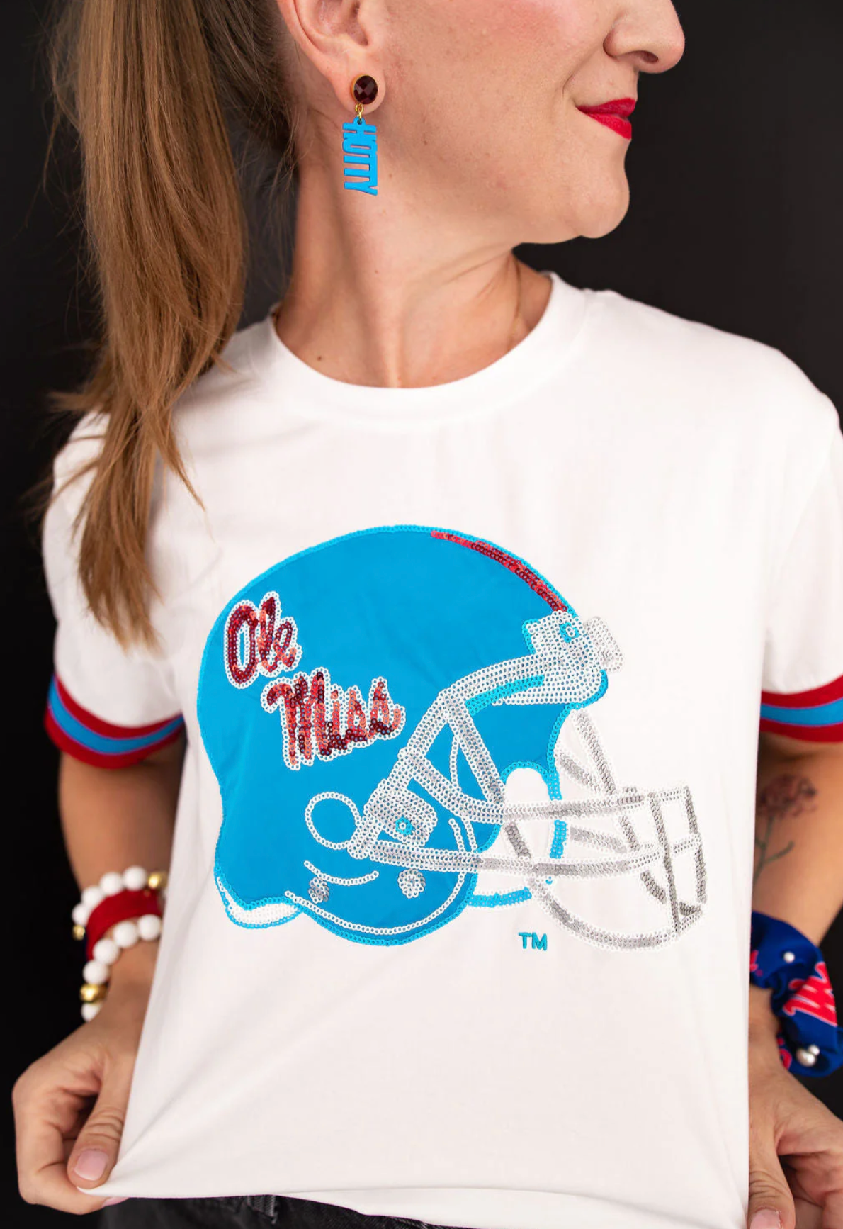 Ole Miss Sparkle Logo T-Shirt