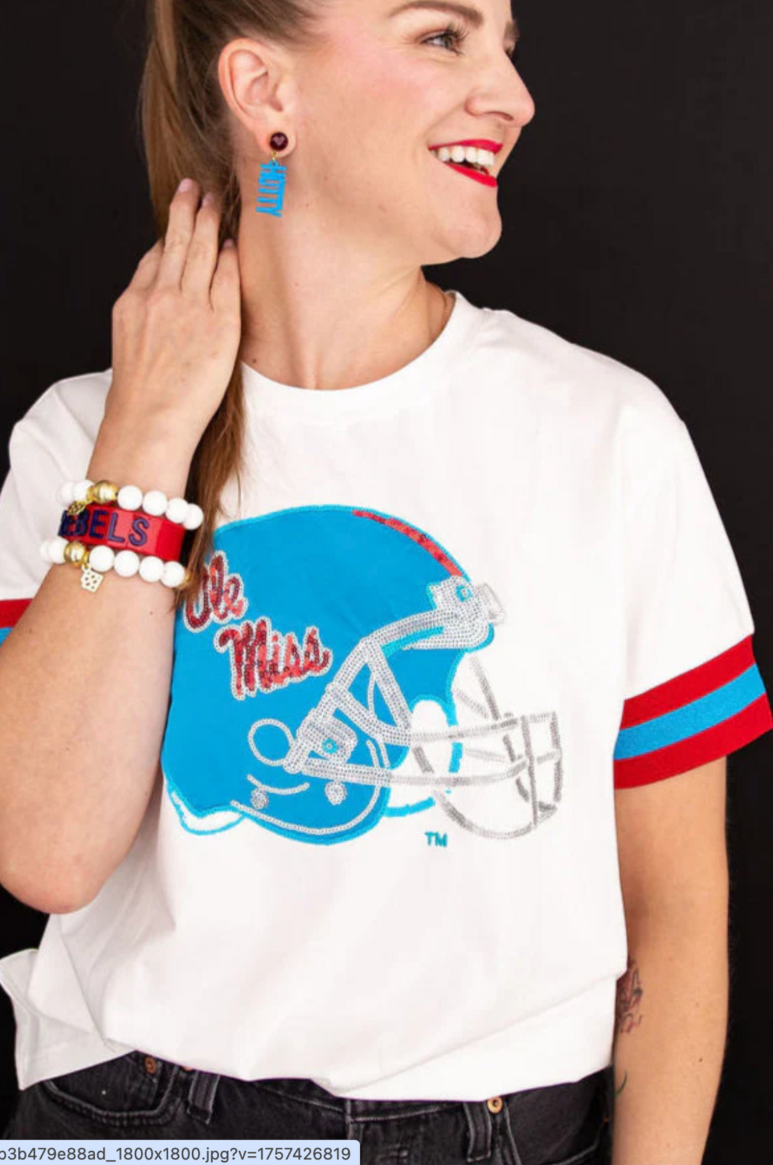 Ole Miss Sparkle Logo T-Shirt