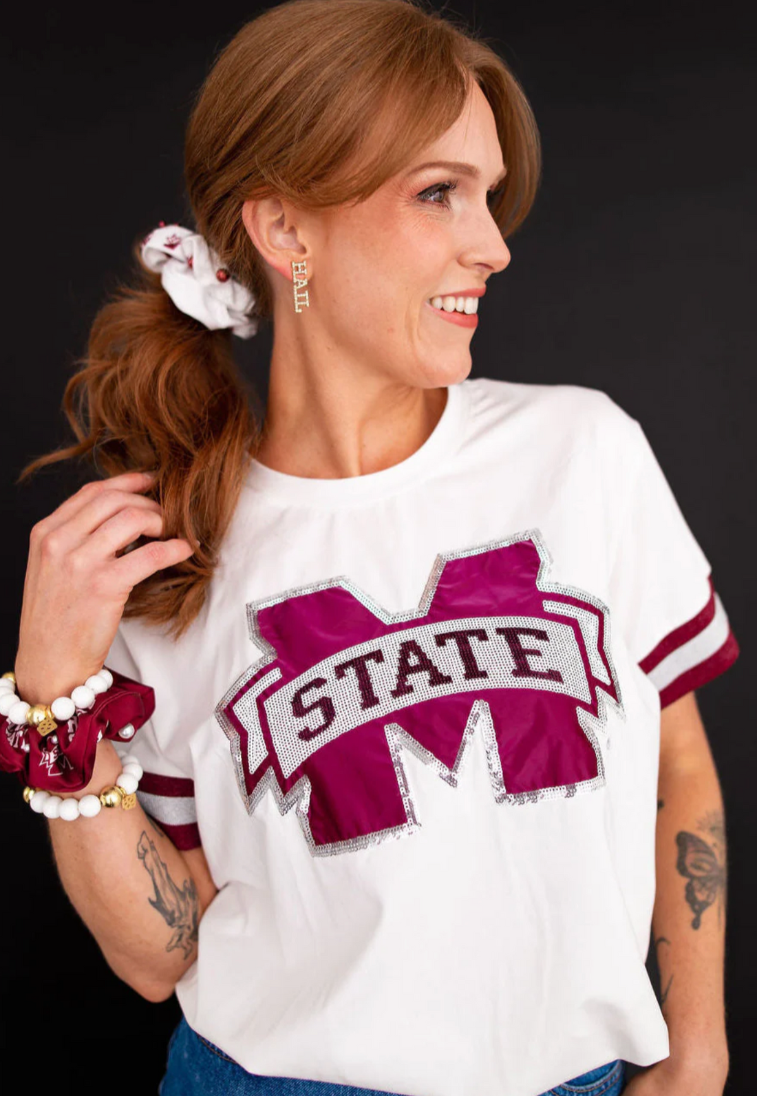 Mississippi State Sparkle Logo T-Shirt