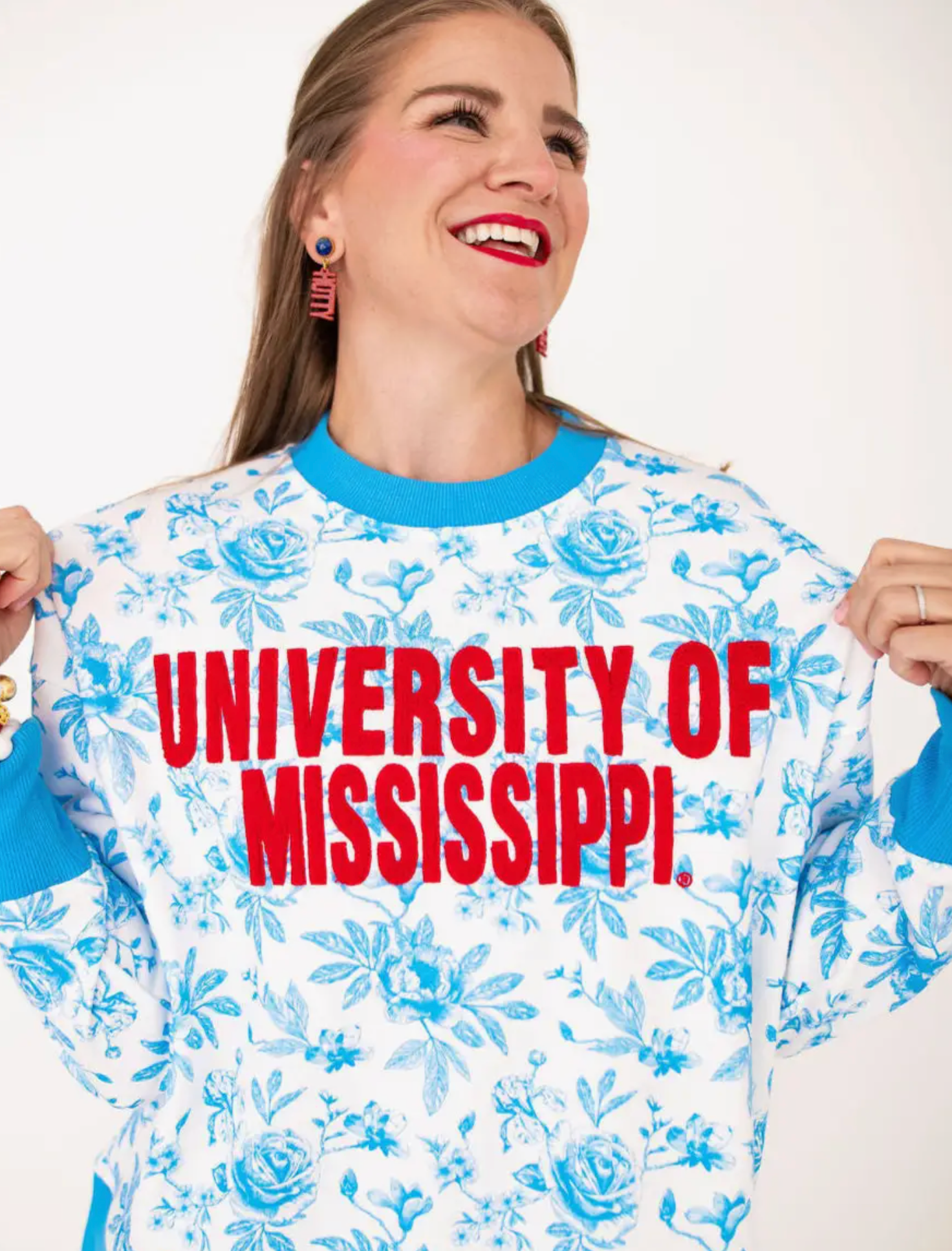 Ole Miss Floral Toile Sweatshirt