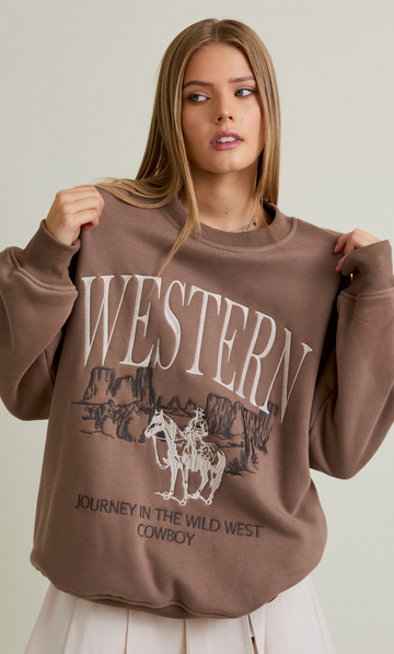 Cowboy' Embo Oversized Sweatshirt