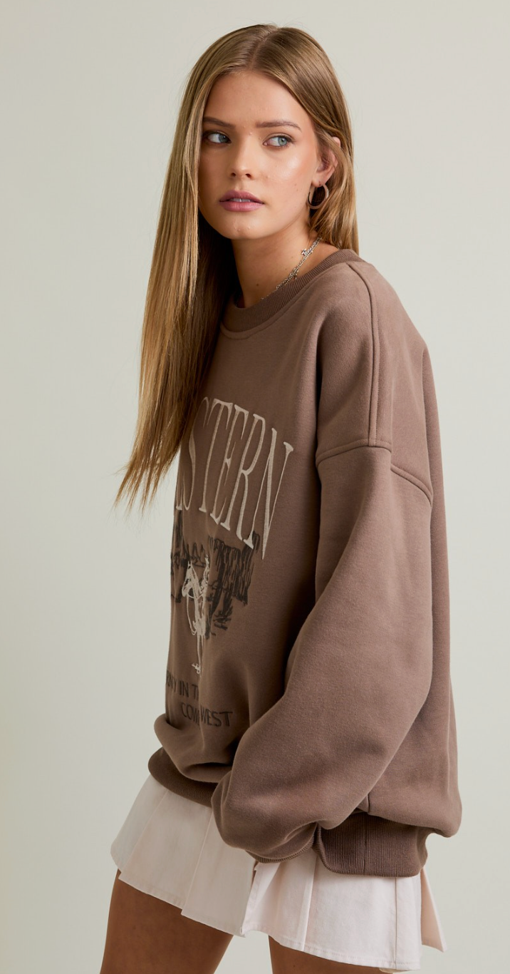 Cowboy' Embo Oversized Sweatshirt