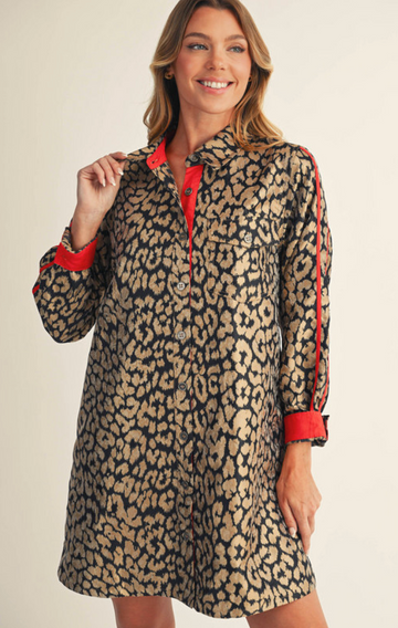 Leopard Metallic Vibe Dress