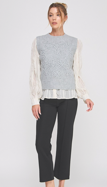 High Waist Contour Seamed Ankle Pant