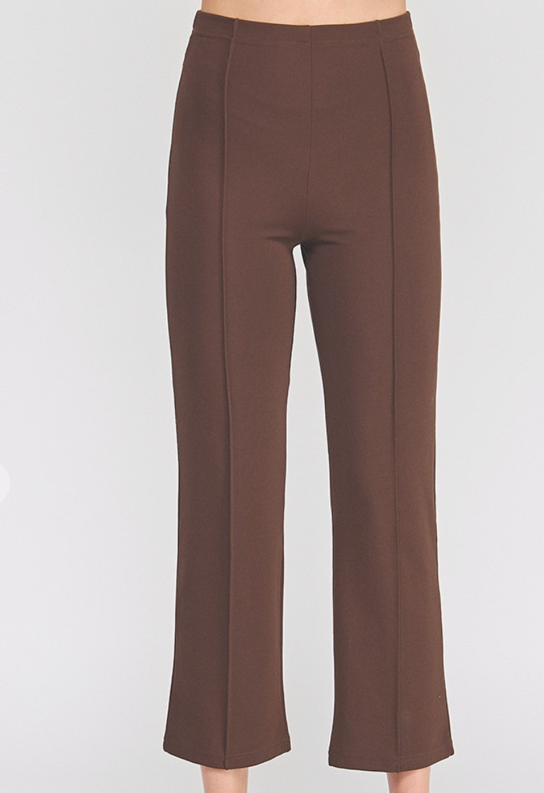 High Waist Contour Seamed Ankle Pant