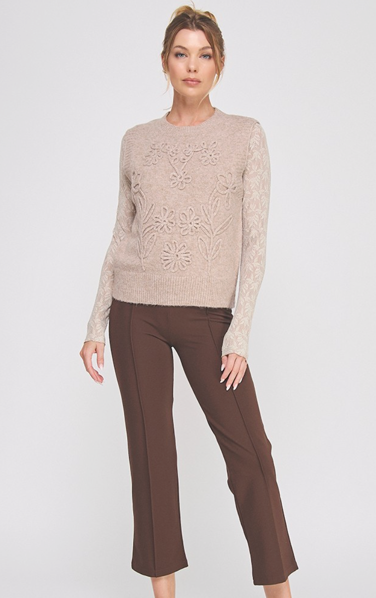 High Waist Contour Seamed Ankle Pant