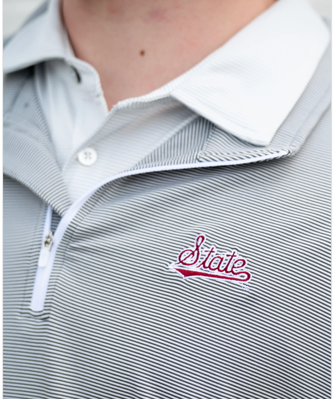 Script State Stripe Pullover