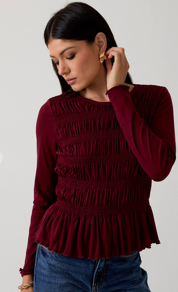 Autumn Embraced Smocked Top