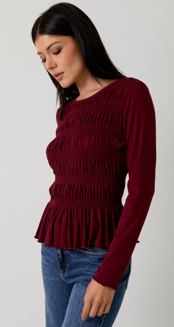 Autumn Embraced Smocked Top