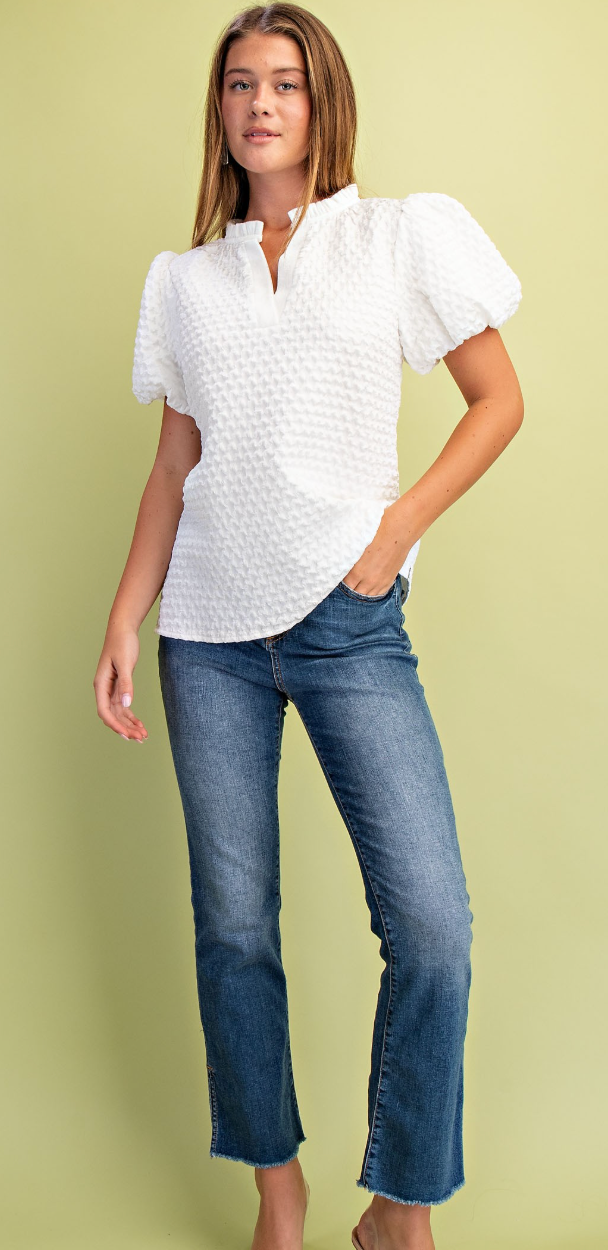 Velveteen Accent Top