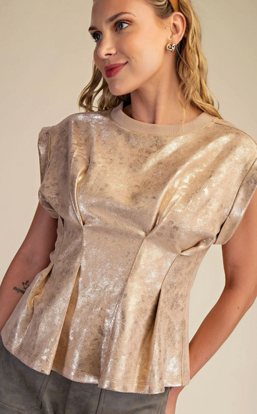 Pure Elegance Metallic Top