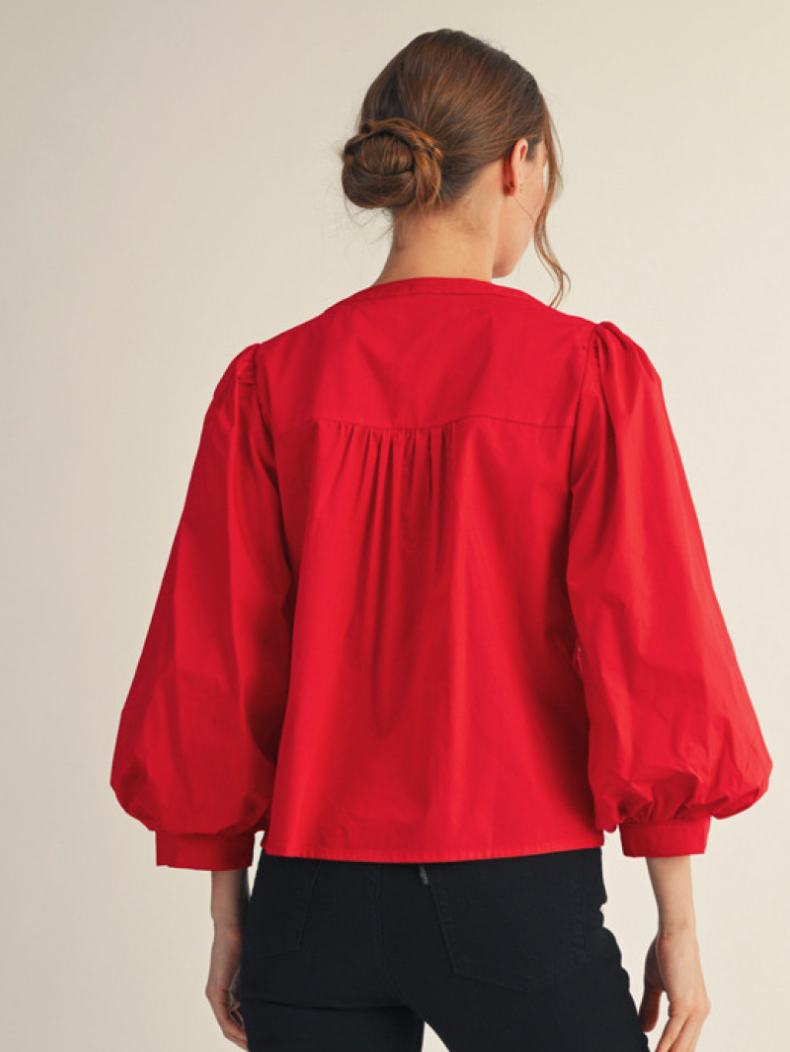 Peplum Accent Top