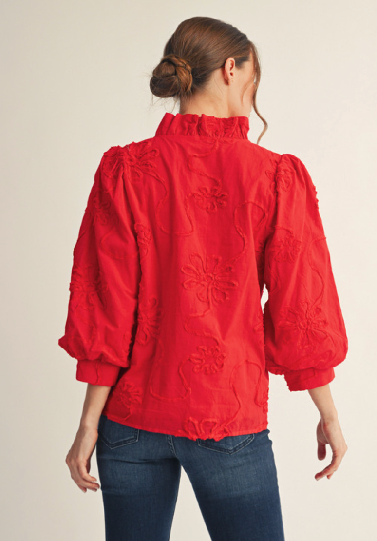 Floral Textured Top
