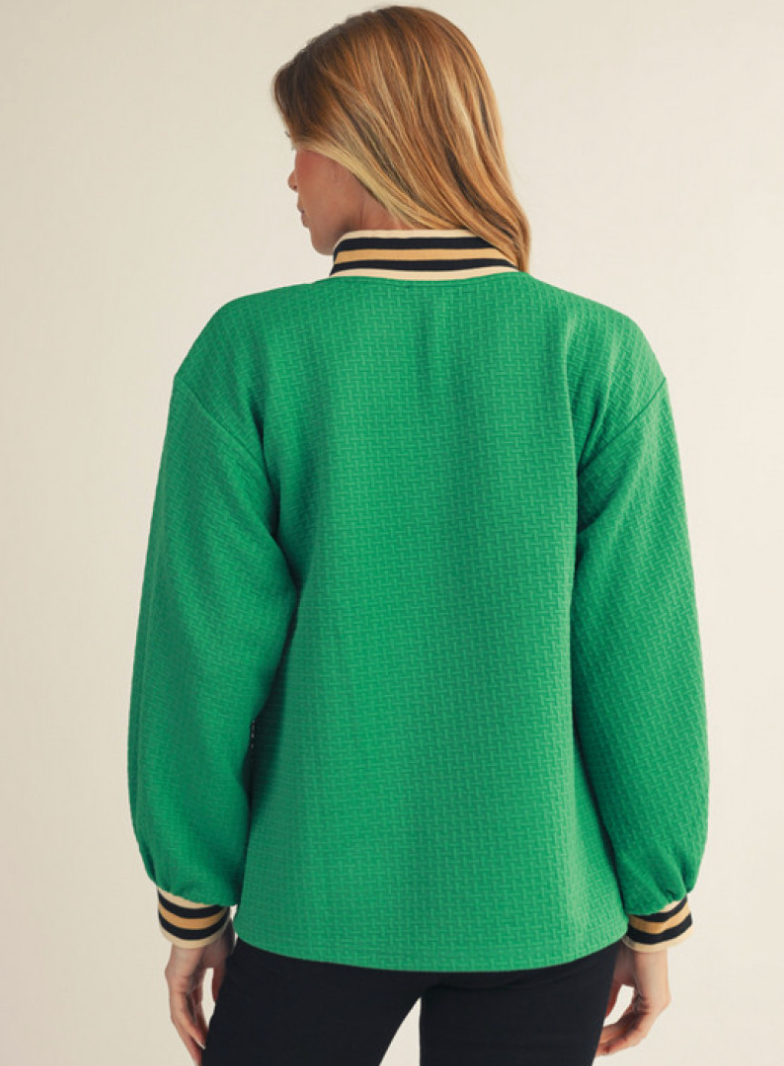 Elegant Green Textured Top