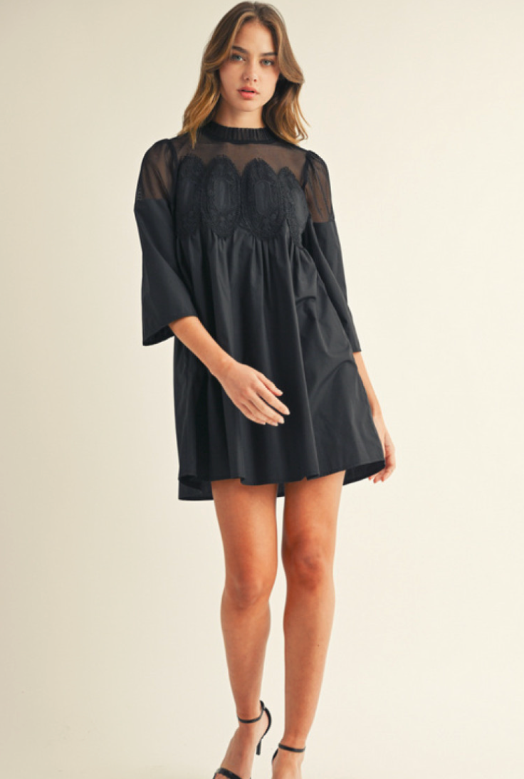 Crochet Lace Babydoll Dress