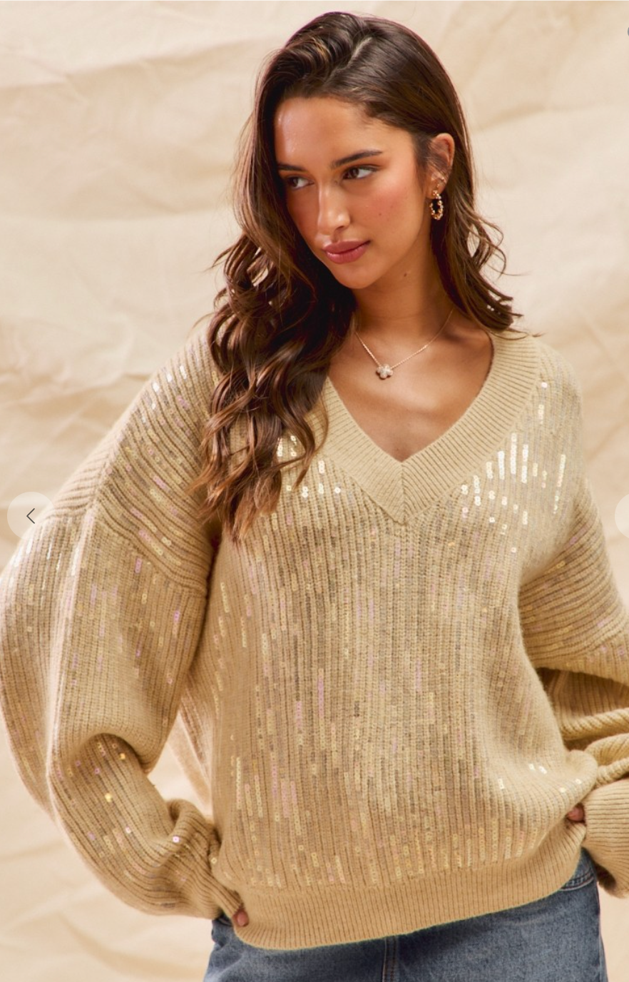 Holiday Sequin Sweater