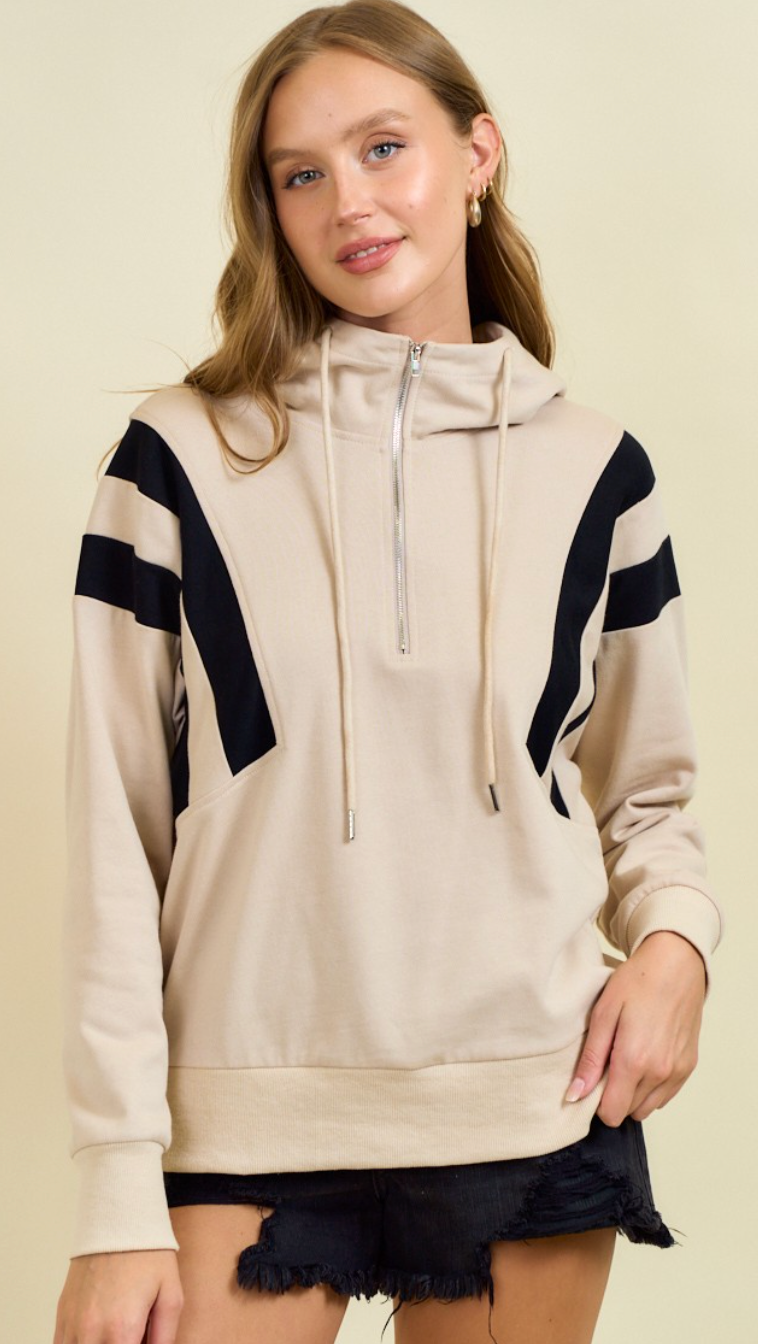 Colorblock Zip Up Hoodie