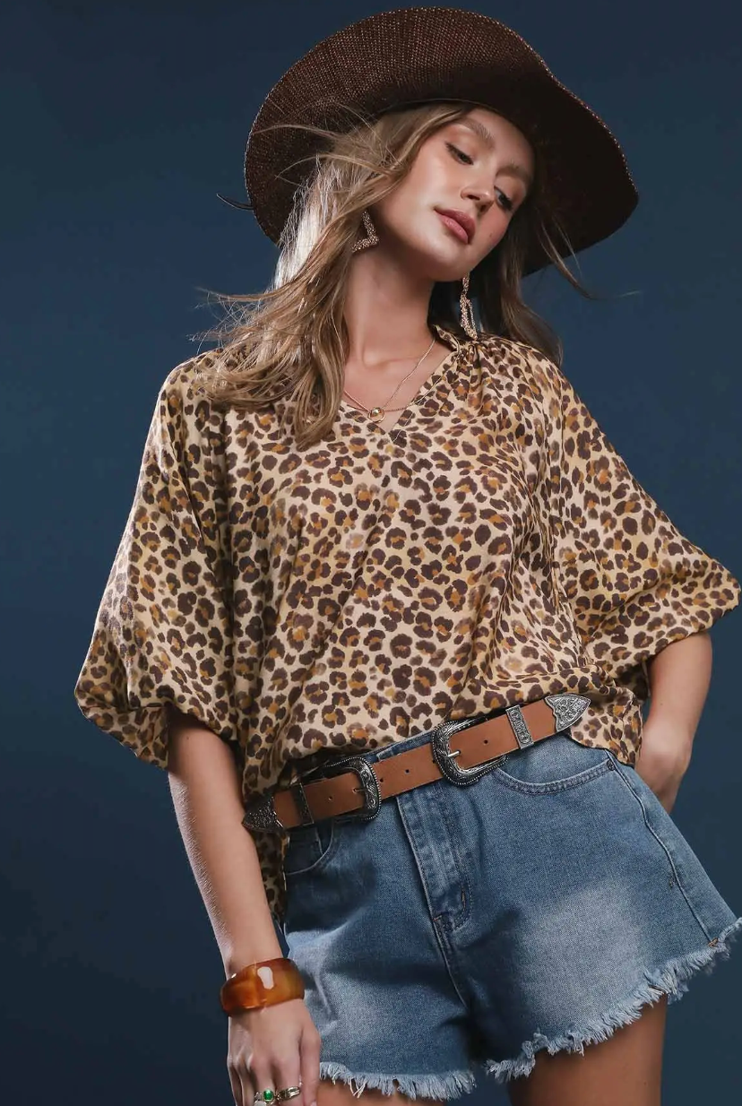 Fierce and Flowy Leopard Top